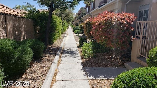 view of street featuring curbs