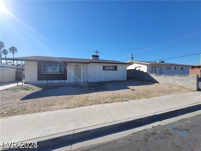 view of front of property with fence
