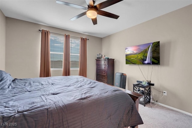 3556 Valley Lily St, North Las Vegas, NV 89032 - bedroom featuring carpet flooring, baseboards, and a ceiling fan