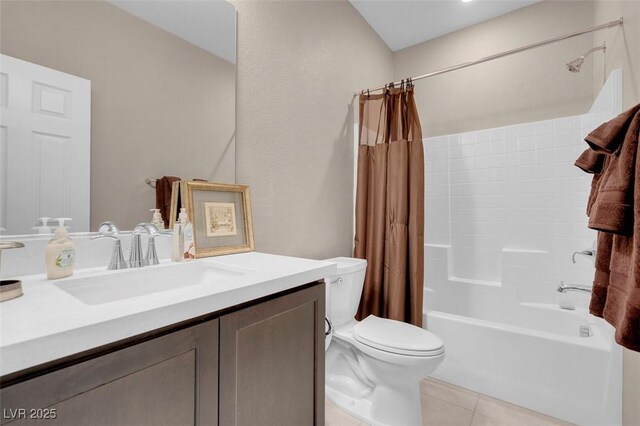 3556 Valley Lily St, North Las Vegas, NV 89032 - full bath with toilet, tile patterned flooring, shower / tub combo, and vanity