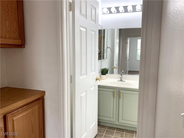 9236 Canalino Dr, Las Vegas, NV 89134 - bathroom featuring vanity and tile patterned floors