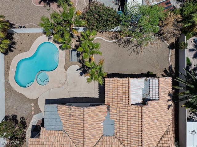 5912 Hollowridge Rd, North Las Vegas, NV 89031 - bird's eye view of a pool