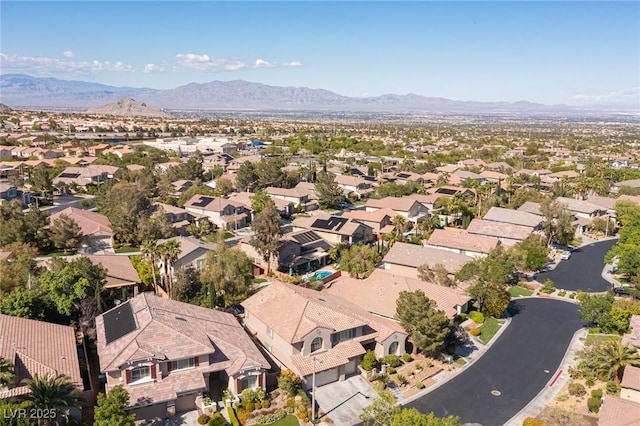 11112 Pine Greens Ct, Las Vegas, NV 89144 - aerial perspective of suburban area with a mountain backdrop