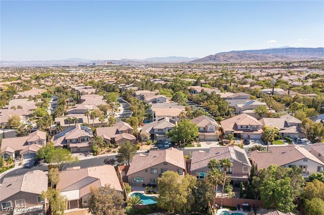 11112 Pine Greens Ct, Las Vegas, NV 89144 - aerial view of residential area featuring a mountainous background