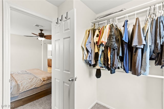 4533 Lime Straight Dr, Las Vegas, NV 89115 - spacious closet with carpet flooring and ceiling fan