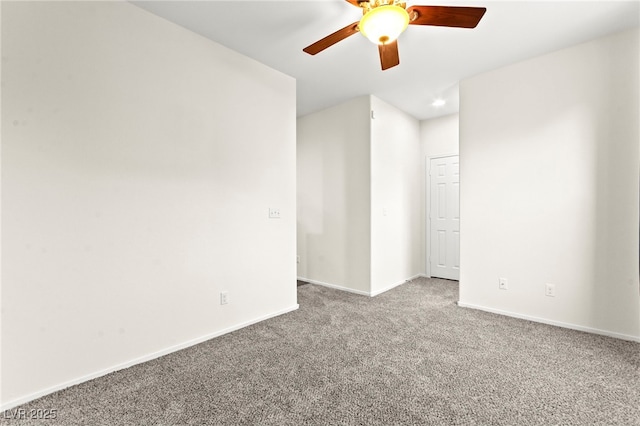 4533 Lime Straight Dr, Las Vegas, NV 89115 - carpeted empty room featuring a ceiling fan, baseboards, and recessed lighting