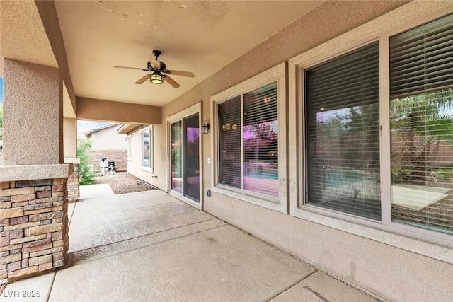 7505 Java Sparrow St, North Las Vegas, NV 89084 - view of patio with ceiling fan