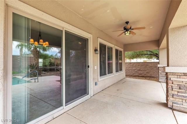 7505 Java Sparrow St, North Las Vegas, NV 89084 - view of patio with ceiling fan