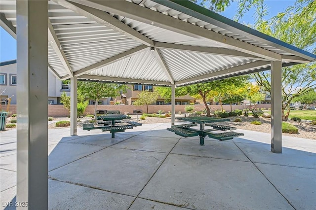 view of patio with fence