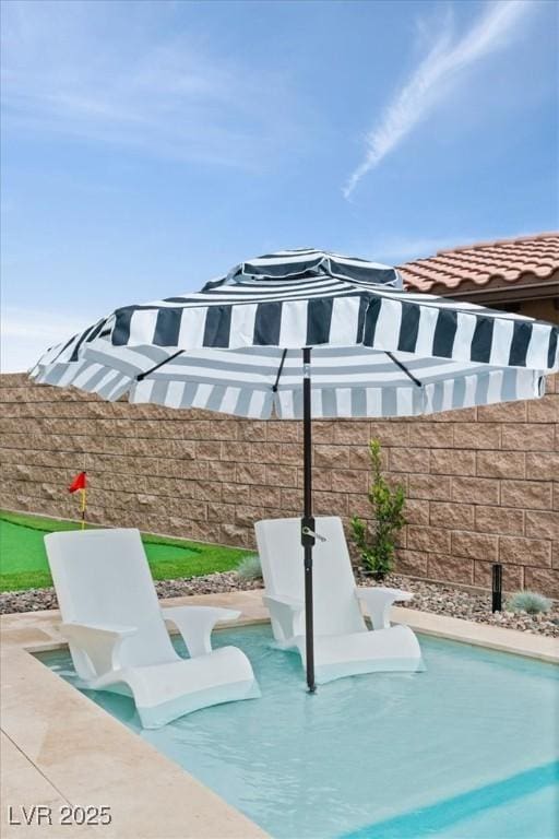 38 Costa Tropical Dr, Henderson, NV 89011 - view of pool with fence and a patio