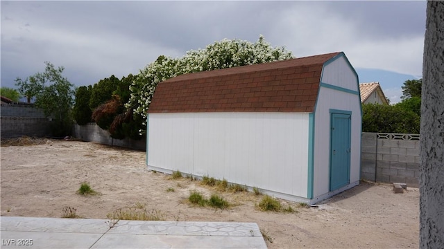 6432 Jean Lee Dr, Las Vegas, NV 89108 - view of shed featuring a fenced backyard