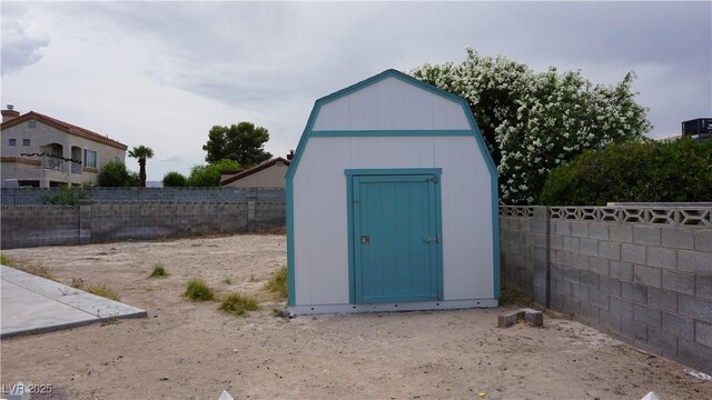 6432 Jean Lee Dr, Las Vegas, NV 89108 - view of shed with a fenced backyard
