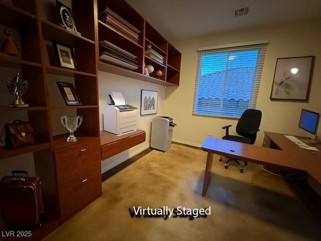 5019 Quiet Falls Ct, Las Vegas, NV 89141 - home office with light colored carpet and baseboards