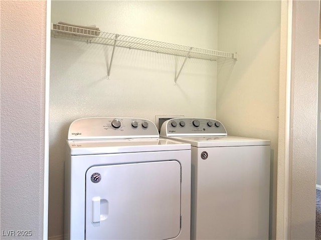 laundry area featuring washer and dryer