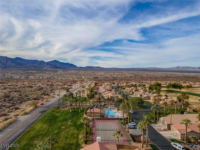 1223 Golf Club Dr, Laughlin, NV 89029 - aerial view of residential area with a mountain backdrop