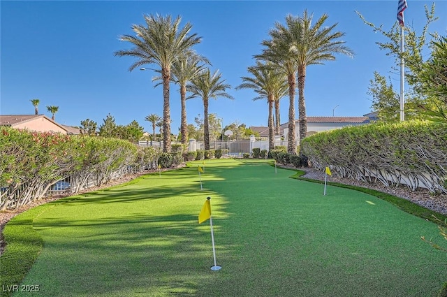 10212 Donald Weese Ct, Las Vegas, NV 89129 - view of property's community with fence and a putting green