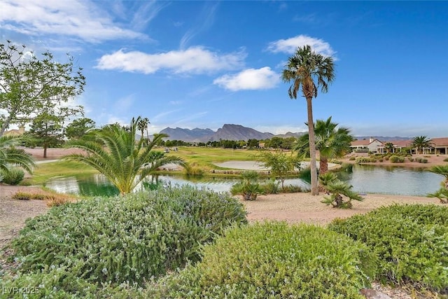 9552 Gold Bank Dr, Las Vegas, NV 89134 - view of community with a water and mountain view