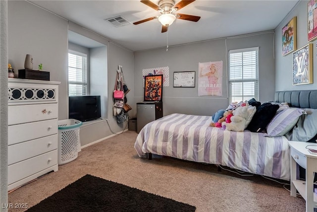 253 Kindly Way, Henderson, NV 89011 - carpeted bedroom with multiple windows and ceiling fan