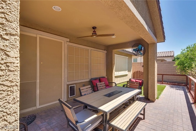 253 Kindly Way, Henderson, NV 89011 - view of patio featuring ceiling fan and outdoor dining area