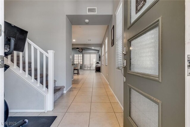 253 Kindly Way, Henderson, NV 89011 - tiled entrance foyer featuring stairs and baseboards