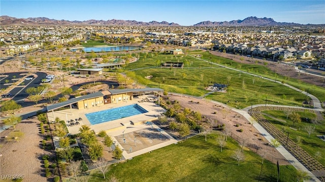 253 Kindly Way, Henderson, NV 89011 - view of property location featuring nearby suburban area, a water and mountain view, and a pool area
