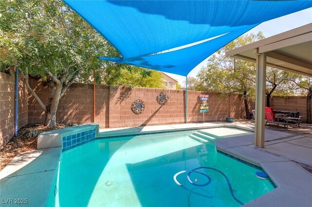 3440 Bella Viera Ct, Las Vegas, NV 89141 - view of pool with a fenced backyard and a patio area