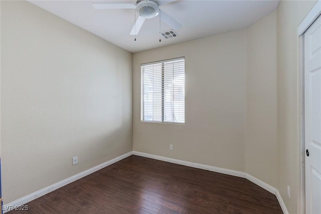 3440 Bella Viera Ct, Las Vegas, NV 89141 - unfurnished room featuring wood finished floors, baseboards, and ceiling fan