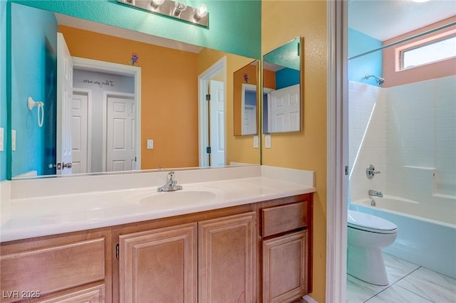 3440 Bella Viera Ct, Las Vegas, NV 89141 - full bathroom with toilet, vanity, and bathing tub / shower combination