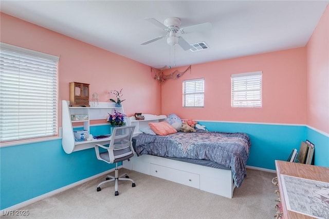 3440 Bella Viera Ct, Las Vegas, NV 89141 - carpeted bedroom with ceiling fan and baseboards