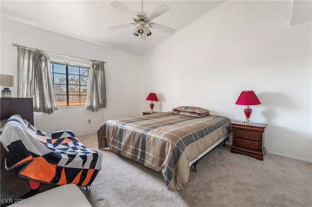 2851 S Valley View Blvd Unit 2148, Las Vegas, NV 89102 - bedroom with carpet flooring, ceiling fan, and vaulted ceiling