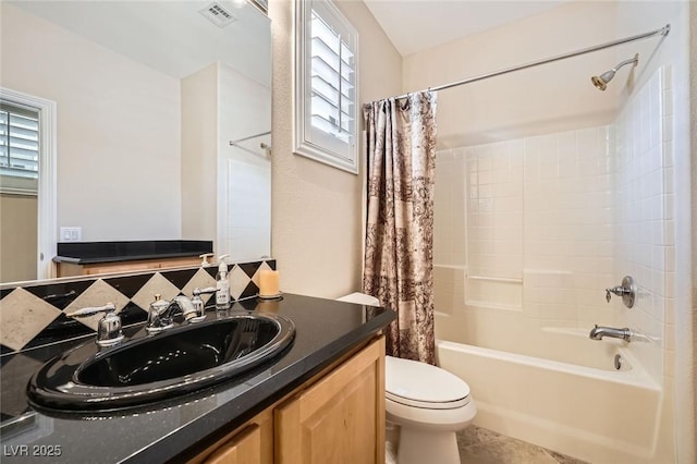 4552 Largo Cantata St, Las Vegas, NV 89135 - full bath with healthy amount of natural light, shower / tub combo, toilet, and vanity