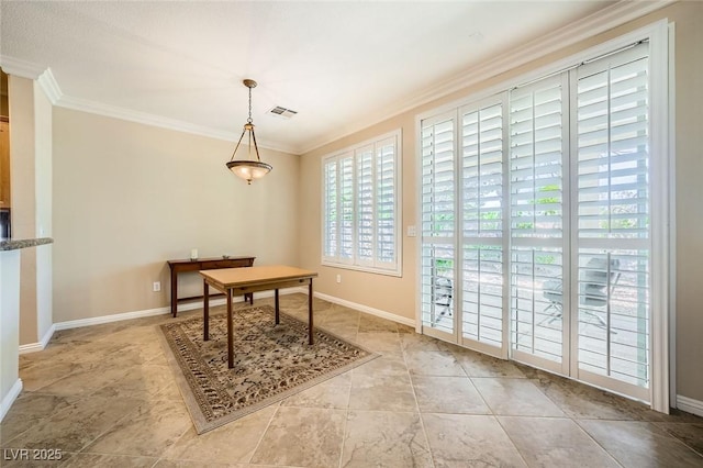 4552 Largo Cantata St, Las Vegas, NV 89135 - office area with crown molding and baseboards