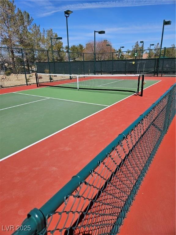 4552 Largo Cantata St, Las Vegas, NV 89135 - view of tennis court with fence