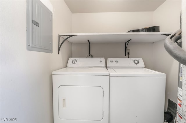 611 Bass Dr Unit C, Henderson, NV 89014 - laundry area with electric panel and separate washer and dryer