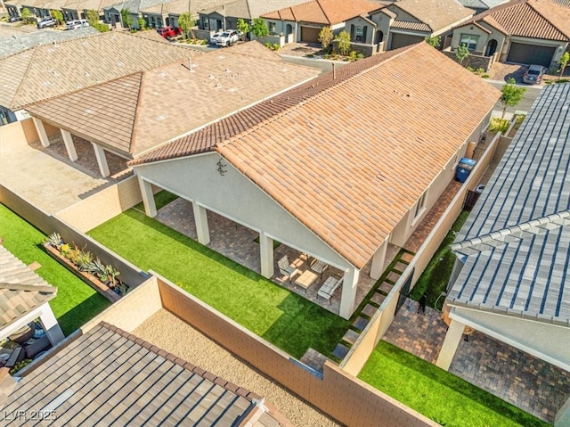 aerial view of residential area