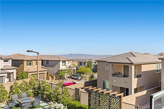 exterior space with nearby suburban area