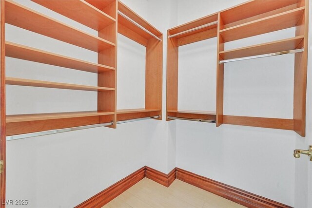view of walk in closet