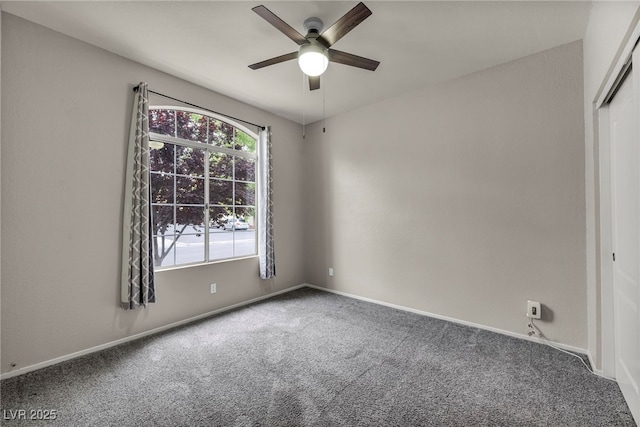 2124 Rising Mist St, Las Vegas, NV 89134 - carpeted empty room featuring a ceiling fan and baseboards