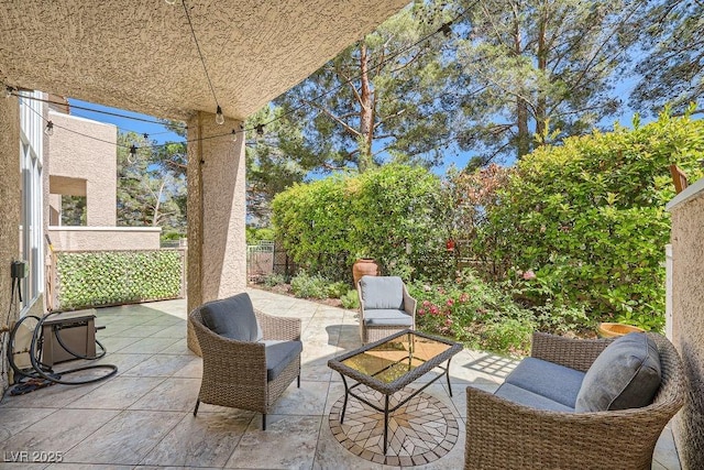 view of patio / terrace with fence