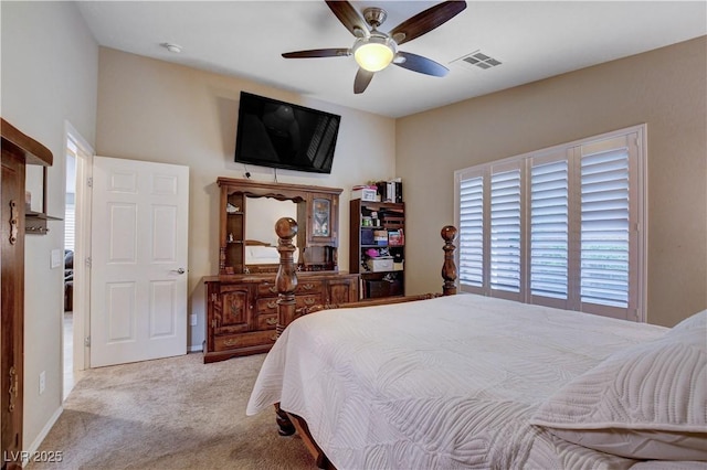 3712 Rocklin Peak Ave, North Las Vegas, NV 89081 - carpeted bedroom featuring a ceiling fan