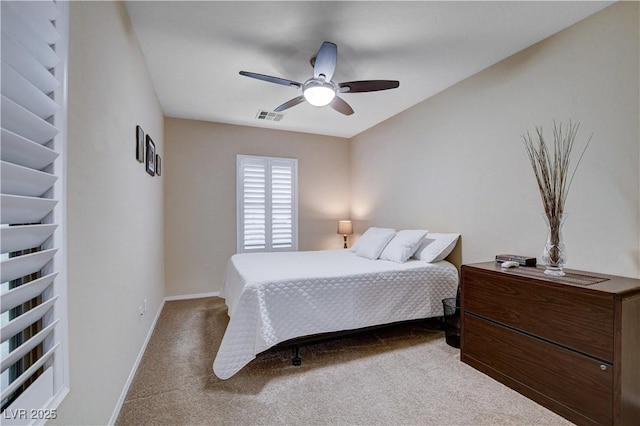 3712 Rocklin Peak Ave, North Las Vegas, NV 89081 - bedroom featuring carpet flooring, baseboards, and a ceiling fan