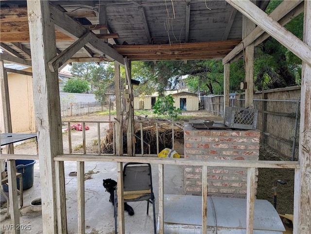 view of patio / terrace with fence