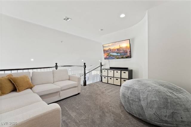 5684 Benevento Ct, Las Vegas, NV 89141 - living room featuring carpet flooring and recessed lighting