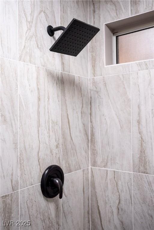 bathroom view of a tile shower