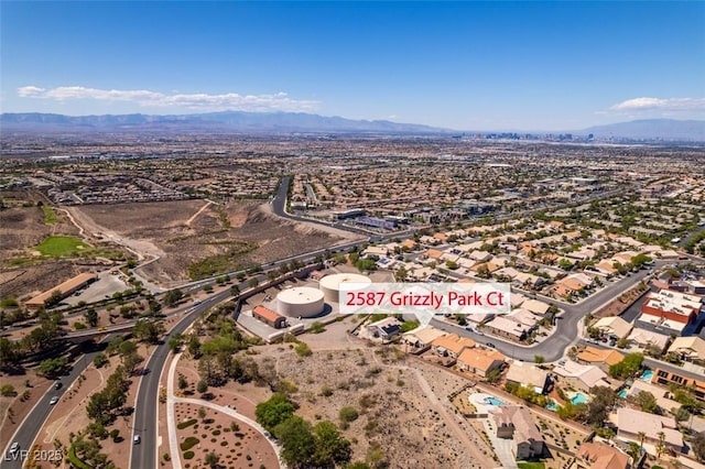 2587 Grizzly Park Ct, Henderson, NV 89052 - view of property location featuring mountains and nearby suburban area