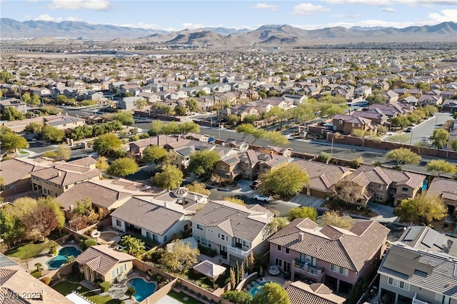 7438 Desertscape Ave, Las Vegas, NV 89178 - aerial perspective of suburban area featuring mountains