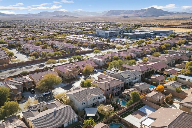 7438 Desertscape Ave, Las Vegas, NV 89178 - aerial perspective of suburban area featuring a mountain backdrop