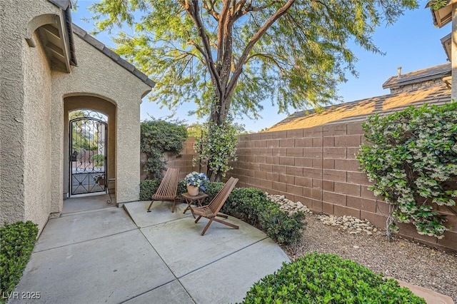 view of patio / terrace featuring a fenced backyard