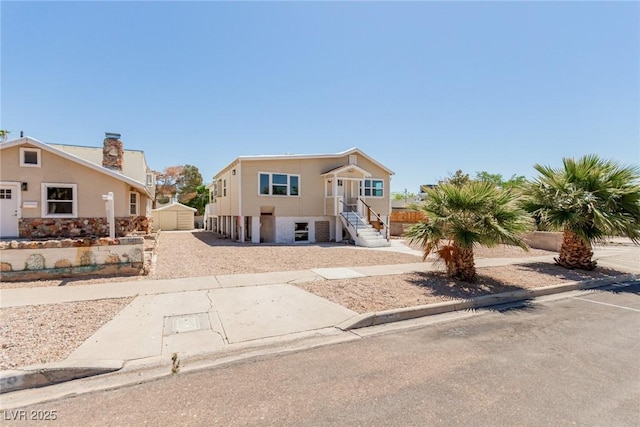 663 D Ave, Boulder City, NV 89005 - view of front of property with an outbuilding and a storage shed