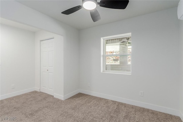663 D Ave, Boulder City, NV 89005 - spare room featuring carpet, baseboards, and ceiling fan